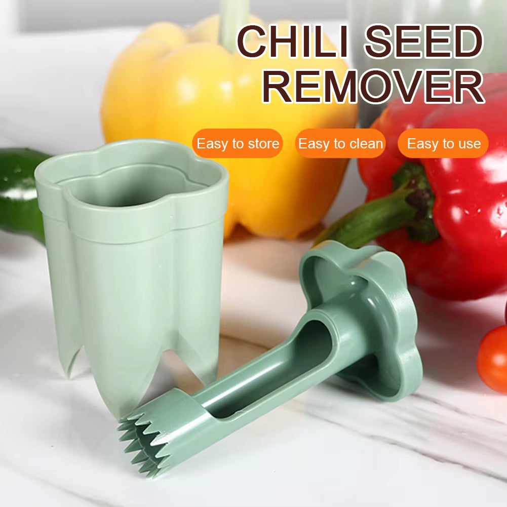 2-in-1 Fruit and Pepper Corer - Portable Seed Removal Tool for Fruits and Vegetables